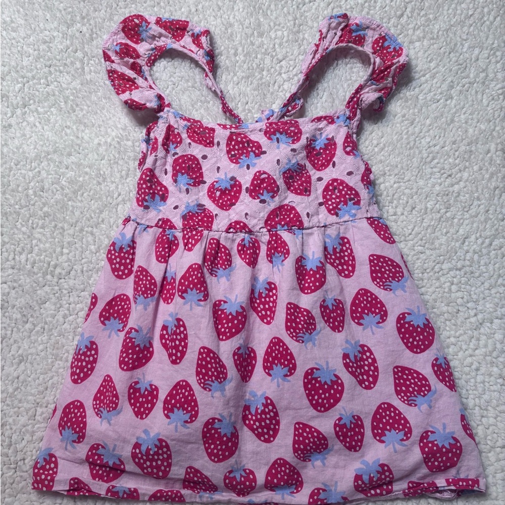 crown & ivy Kids Pink Strawberry Print Sundress